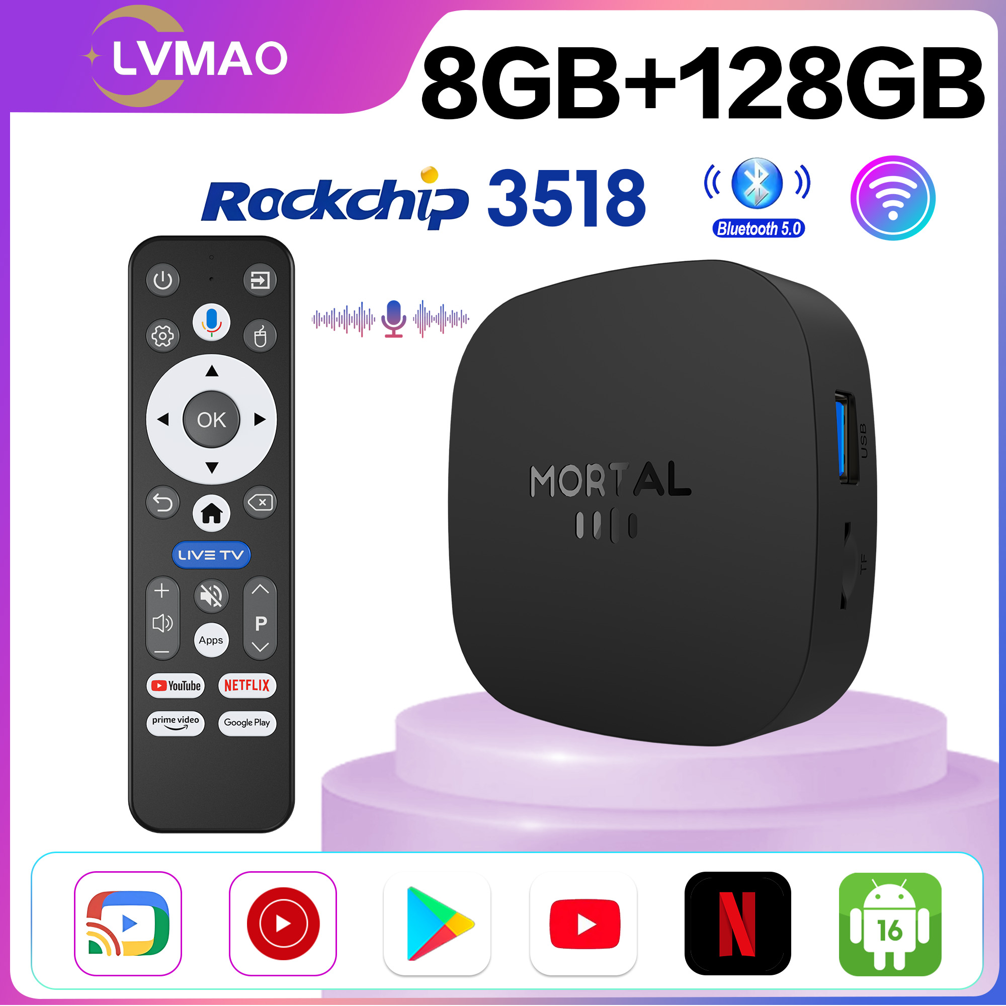 Khadas Vim4 8Gb - 2026 NIEUWE TV BOX T1+ RK3518