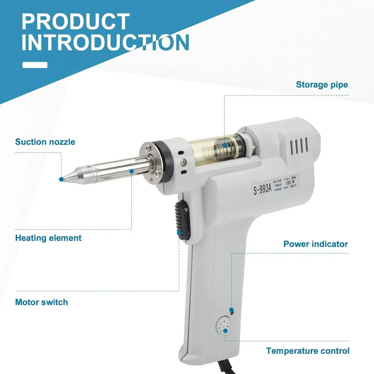 S-998P Elektrisch desoldeerpis - Desoldering Gun Vacuum Electric recensie en prijs